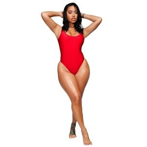 Fashion Nova‎ Women Bridget One Piece Backless Swimsuit Color Red Size 1X